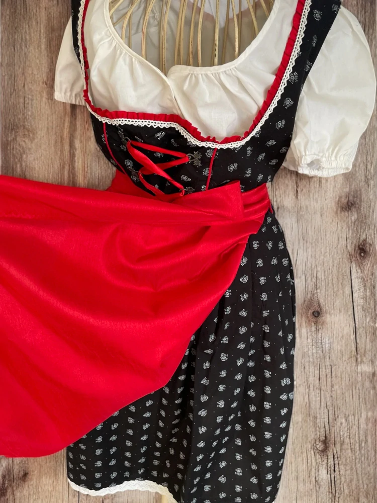 dámské šaty se zástěrou  v DIRNDL, selském stylu vel. 40/42