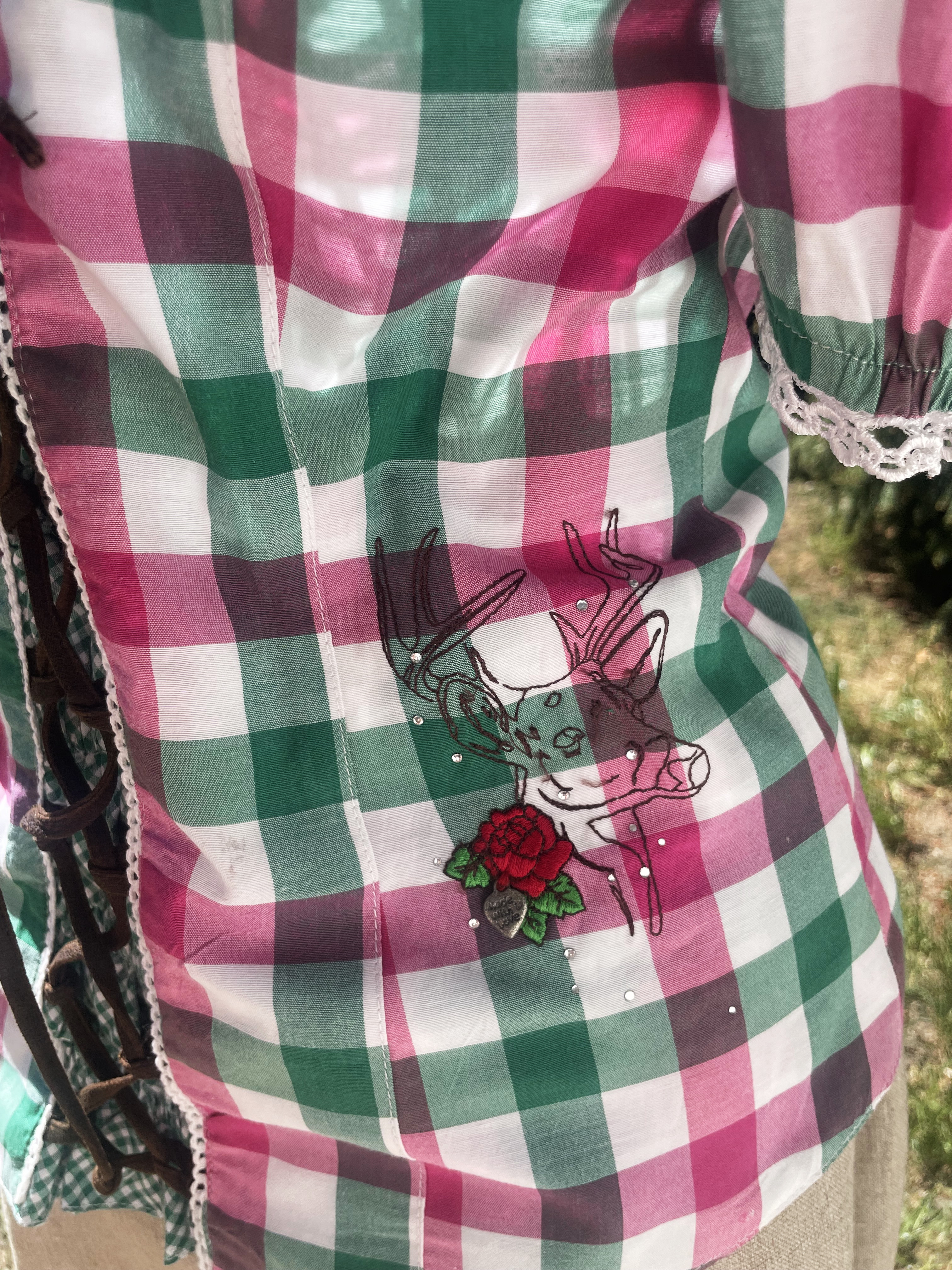 Dámská halenka v selském, country, western stylu vel. 36