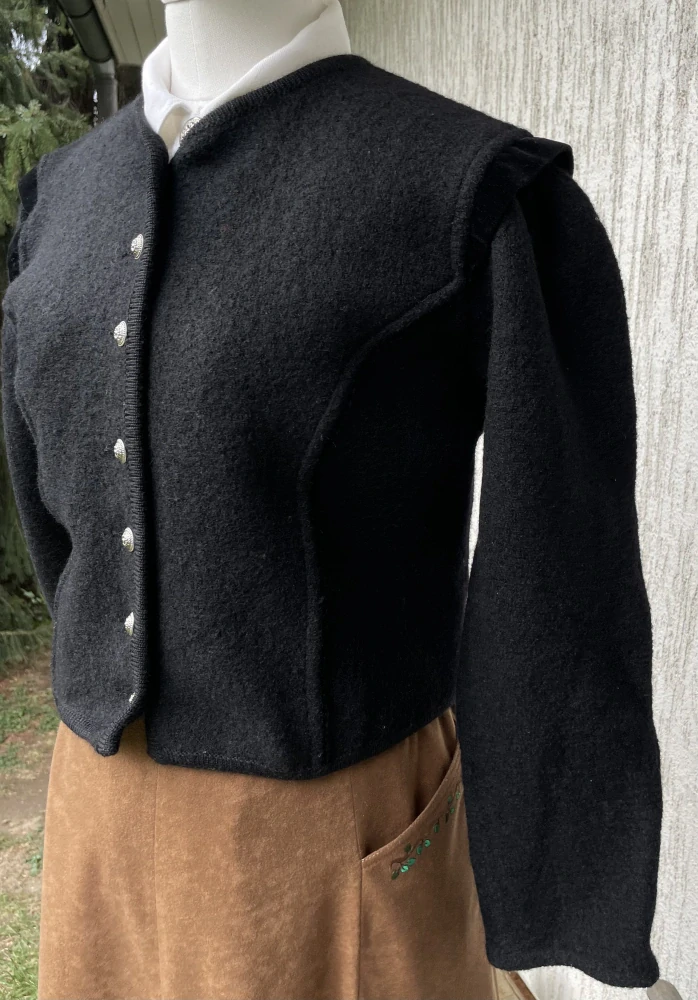 Dámský teplý kabátek v selském, country, dobovém stylu vel. 40/42
