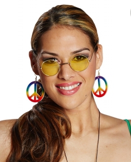 karnevalový doplněk NÁUŠNICE HIPPIE