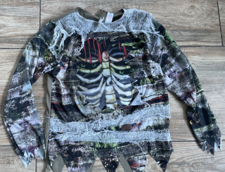 karnevalový kostým halena ZOMBIE halloween vel. 9-10 let