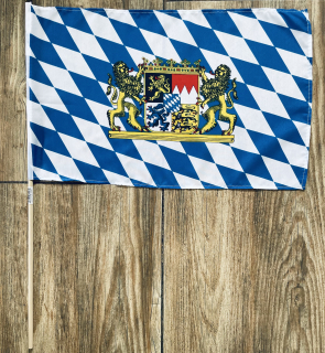 Bavorská vlajka - praporek se znakem