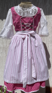 Dámské dirndl šaty, selský styl vel. XS/S