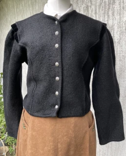 Dámský teplý kabátek v selském, country, dobovém stylu vel. 40/42