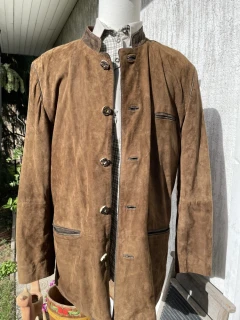 Pánské kožené sako, bunda v selském stylu vel. XL
