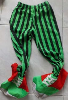 karnevalový kostým kalhoty ŠAŠEK, KLAUN > 128