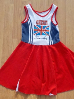 karnevalový kostým ŠATY CHEER LEADER, ROZTLESKÁVAČKA > 116
