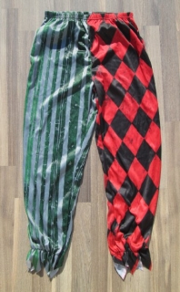 karnevalový kostým kalhoty zombie klaun, šašek > 164
