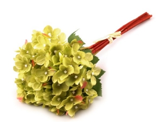 Dekorace květy hortenzie 33 cm KARNEVALOVÝ KOSTÝM VÍLA, NEVĚSTA, PRINCEZNA
